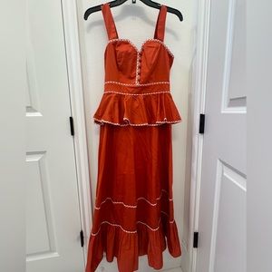 Hunter Bell. ONE OF A KIND. Lacey Dress. Brand New/Size 0. Stunning burnt orange